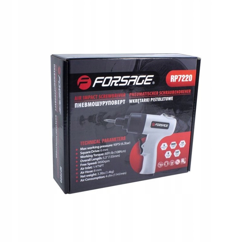 Wkrętarka pneumatyczna udarowa 1/4" Stan opakowania oryginalne