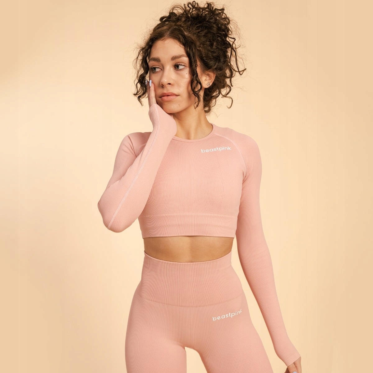 GymBeam Damski Crop Top Hyper Pink XXL