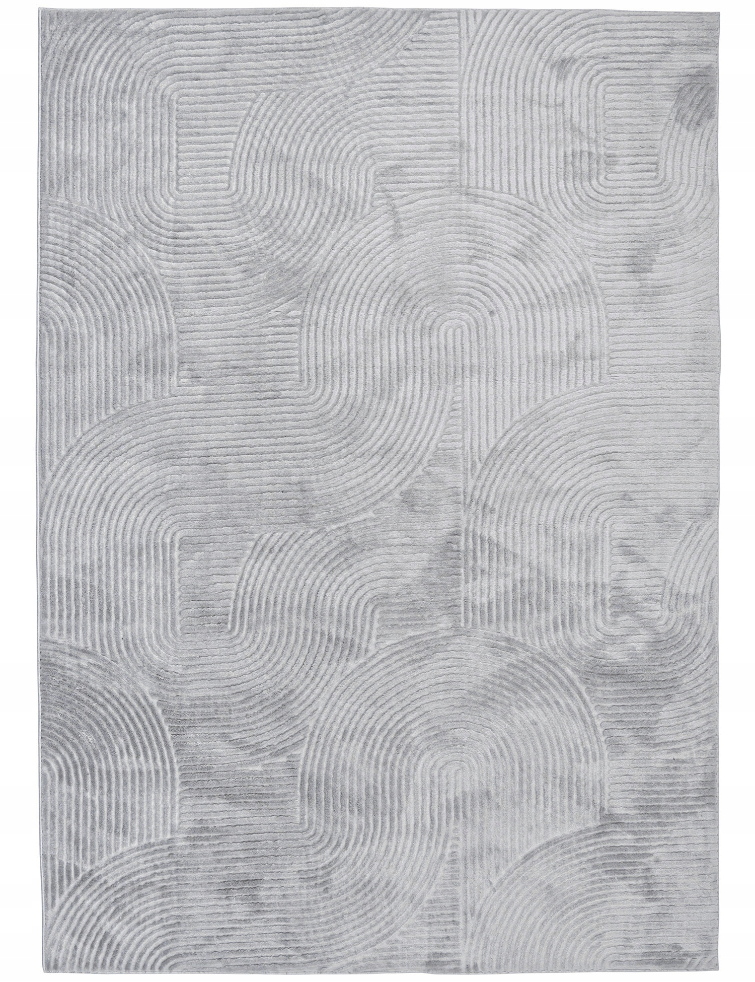 Koberec Plyšový Šedý Glamour Dekorativní do obývacího pokoje Soft 160 x 230 cm Oblouky