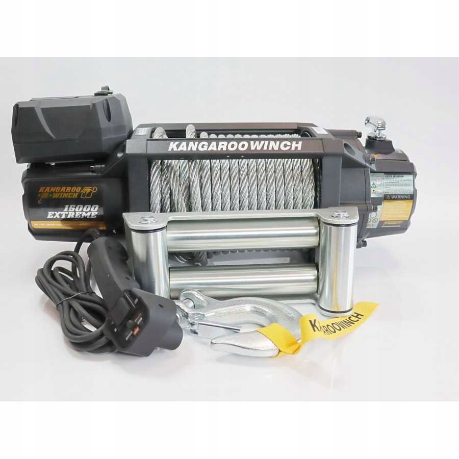 Elektrický navijak Kangaroowinch K15000 Extreme Hd 12V oceľové lano 6818 kg