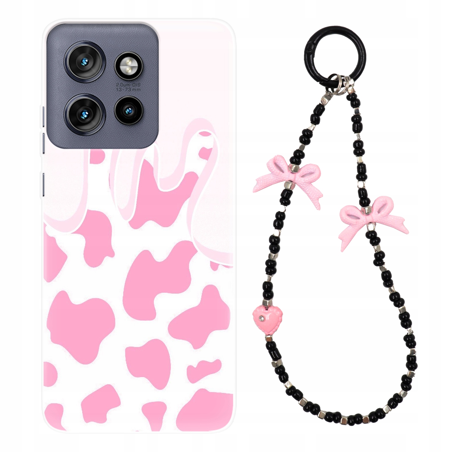 Puzdro pre Motorola Edge 50 Neo Premium Sada kľúčeniek s mašličkami Módne vzory