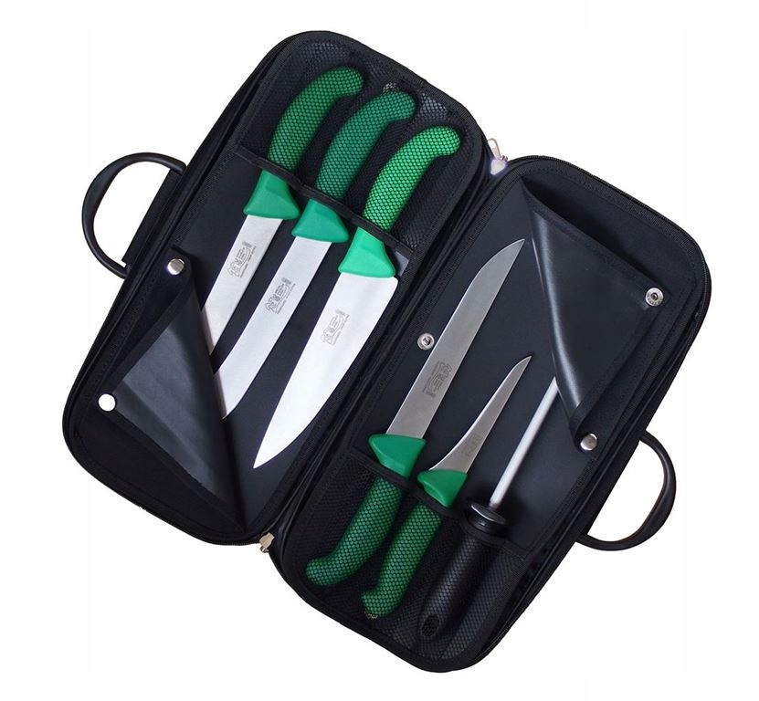 Kabela s mäsiarskym nožmi Frosthard (zelená) 6 ks