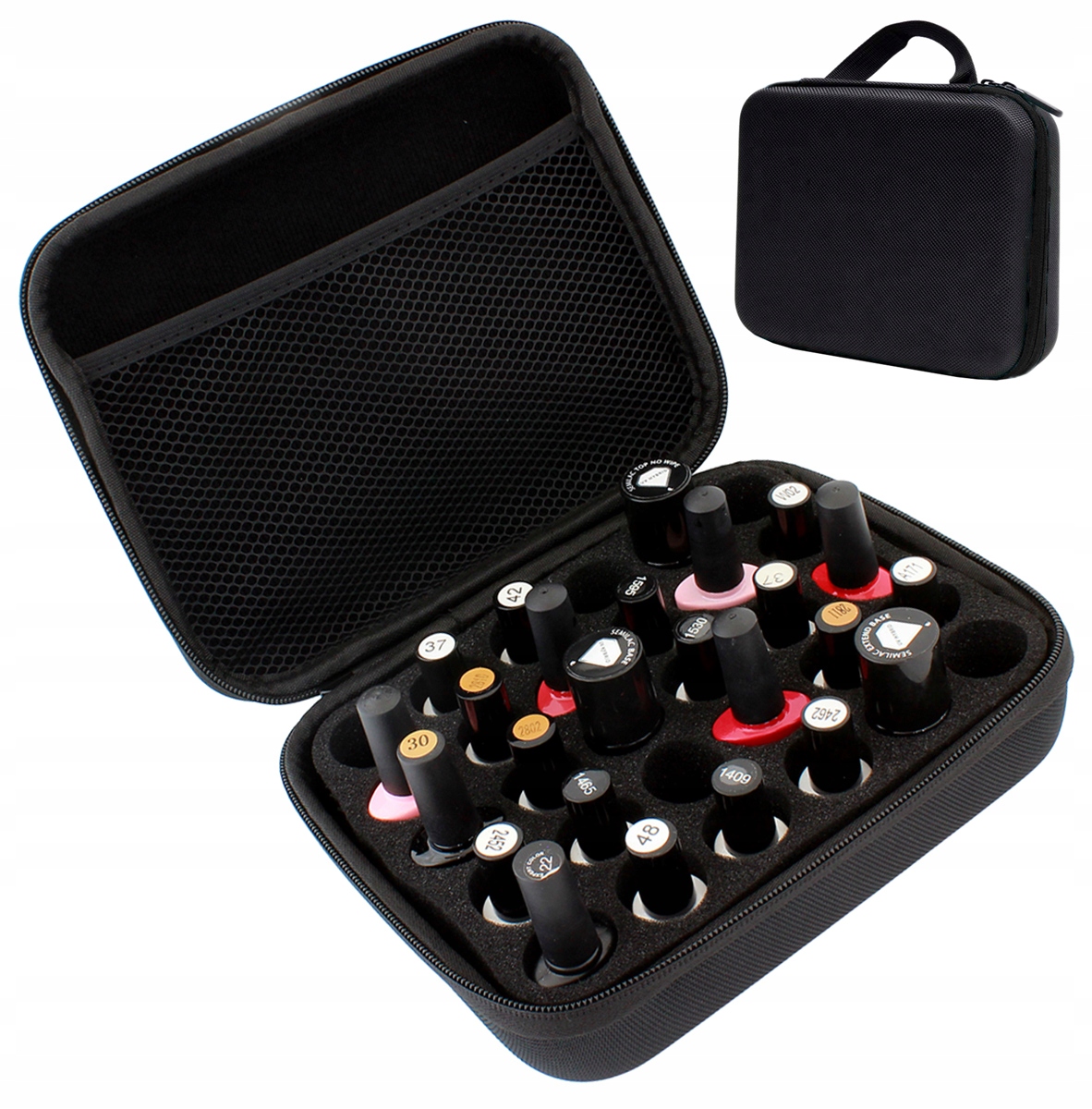 ETUI TWARDE KUFEREK ORGANIZER NA LAKIERY KOSMETYKI 30 SZT SEGREGATOR AG675