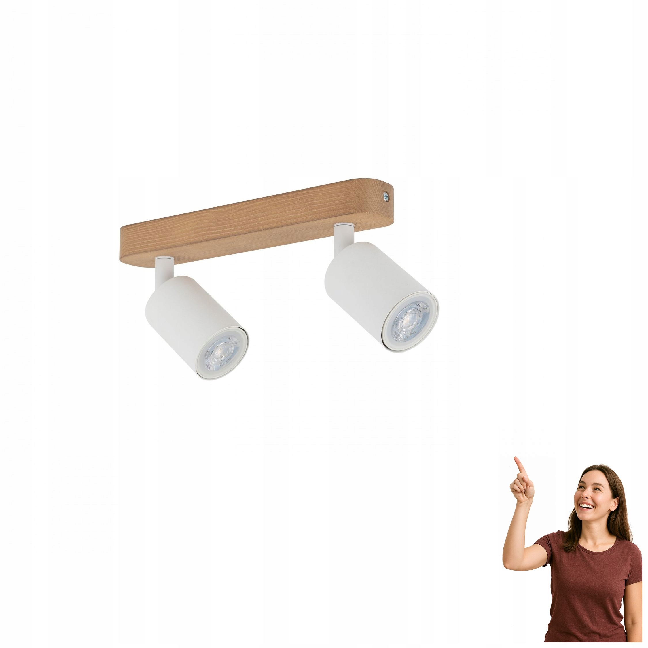 Lampa reflektorová spot Top Wood Bílá/borovice 3295 Tk Lighting