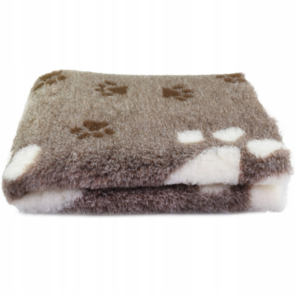 Levně DryBed Blovi VetBed A+ pelíšek béžový s tlapkami velikost: M 100 cm x 75 cm