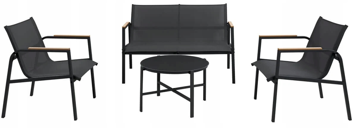 Zestaw Meble Ogrodowe Na Taras Balkon Ogrod Sofa Stolik Metal Krzesla