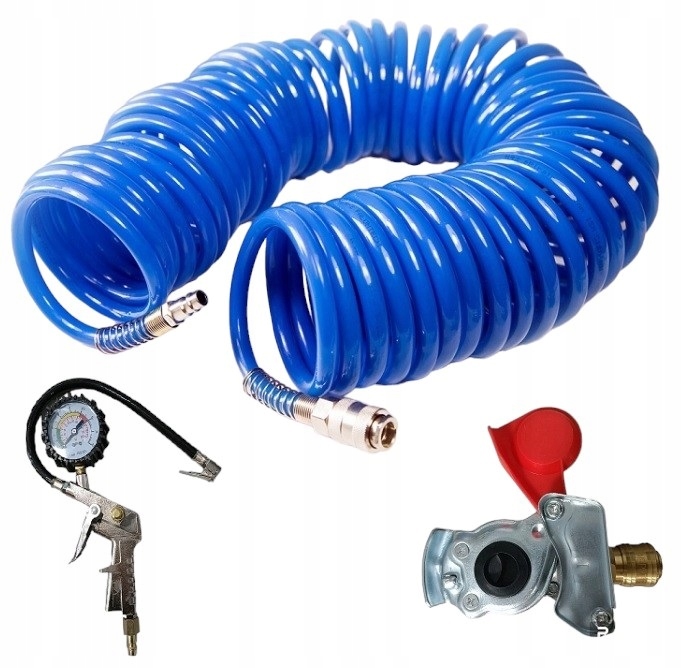 Hadice spirálová 15 m silná 8*12 čerpací pistole Tir