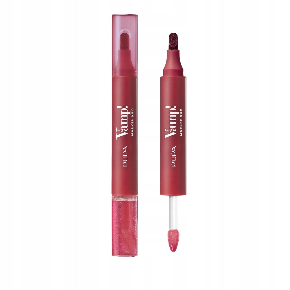 Pupa Vamp! Marker Duo Marker na rty a olejový lesk 005 Cherry Granita