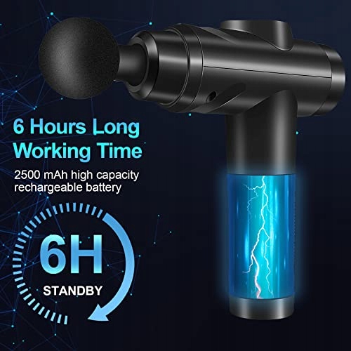 MASSAGEPISTOLE Pistolet Do Masażu Mięśni 30 Prędkości LCD 10 Głów — miniatura 3