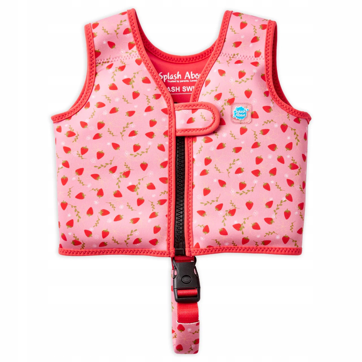 Kamizelka do pływania swim vest Strawberry Field z paskiem 2-4 lata