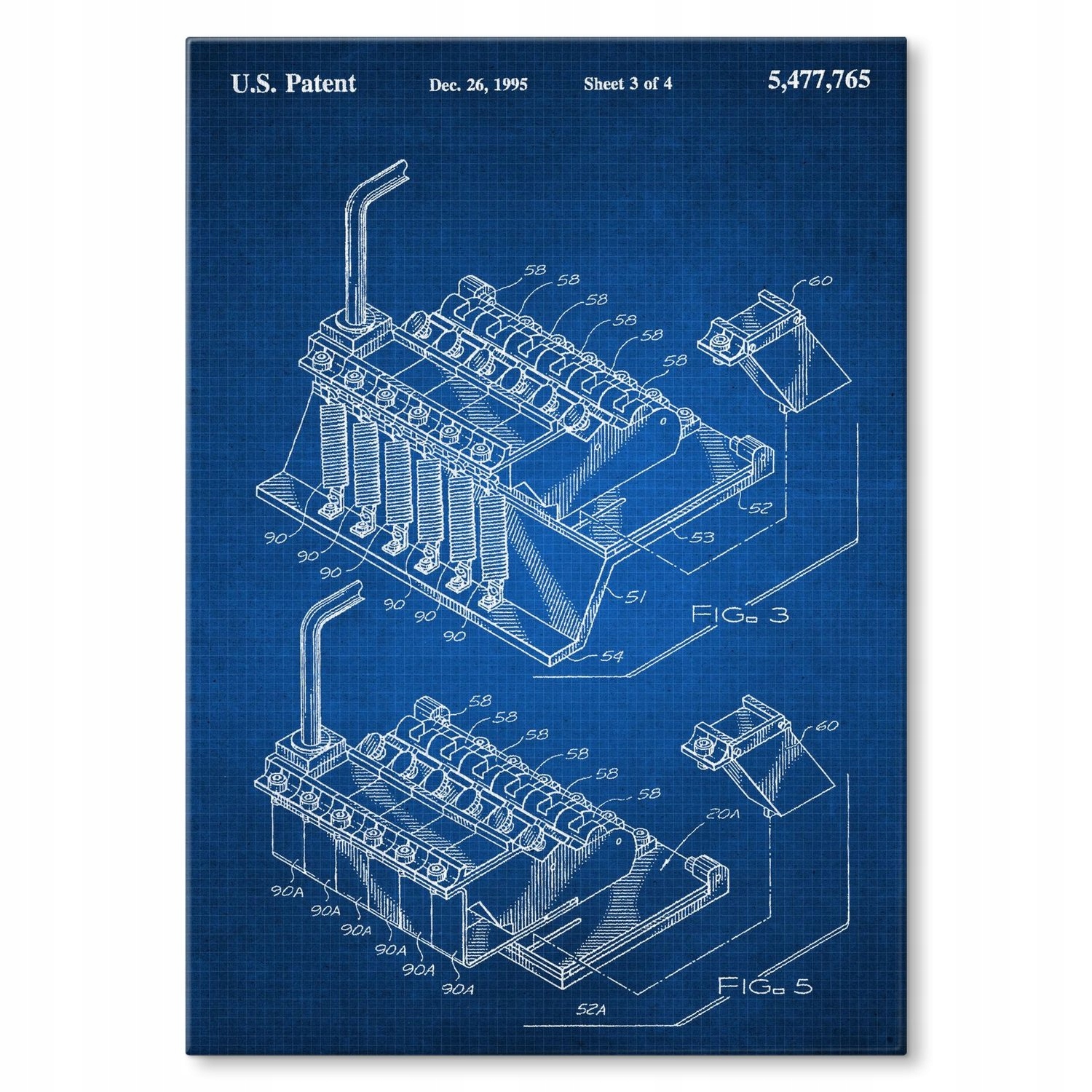 Kovový plakát Kytarový most Floyd M