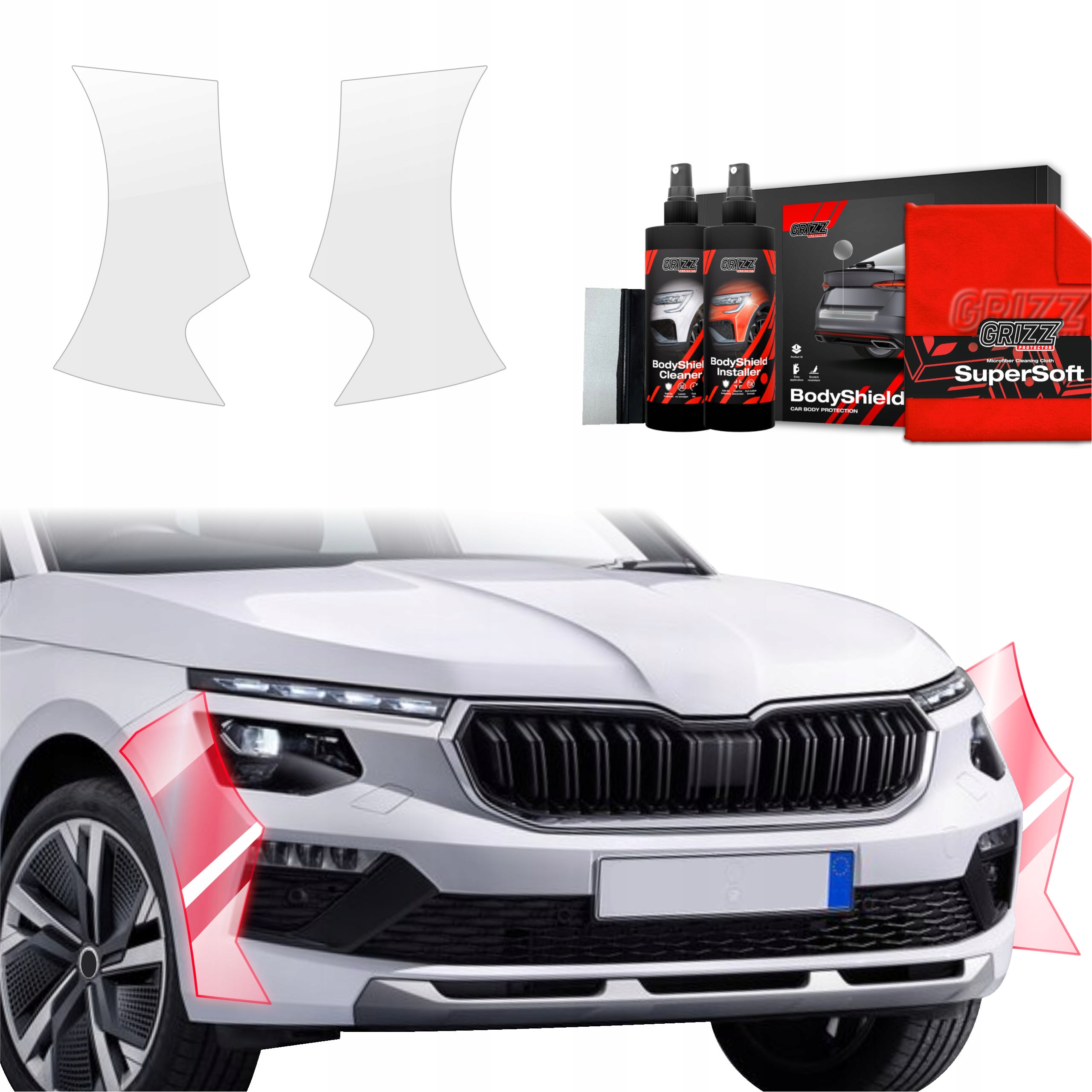 2v1 Fólie na nárazník Ppf pro Škoda Kamiq (2024-2025) Grizz