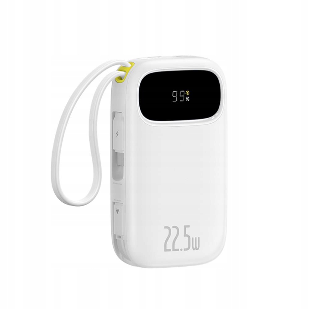 Baseus QPOW3 Power Banka S Displejem 22.5W 10000MAH Měsíční Bílá