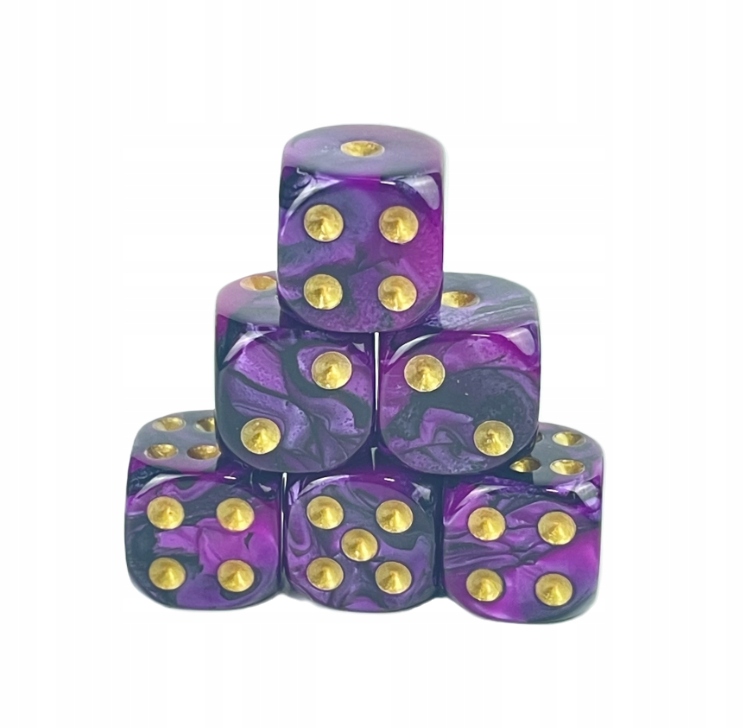 ZESTAW 10 KOSTEK K6 RPG EMO CHOCHLIKI KOŚĆ SZEŚCIOŚCIENNA 1,6 CM Liczba ścian 6