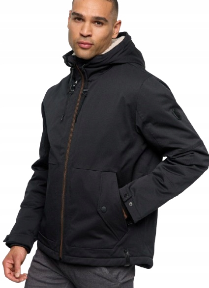 Indicode Černá Zimní Bunda S Kapucí A Zateplením Rłf