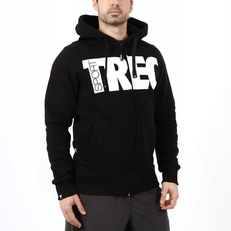Trec Wear Bluza Męska Hoodie Zip 005 Black Black S