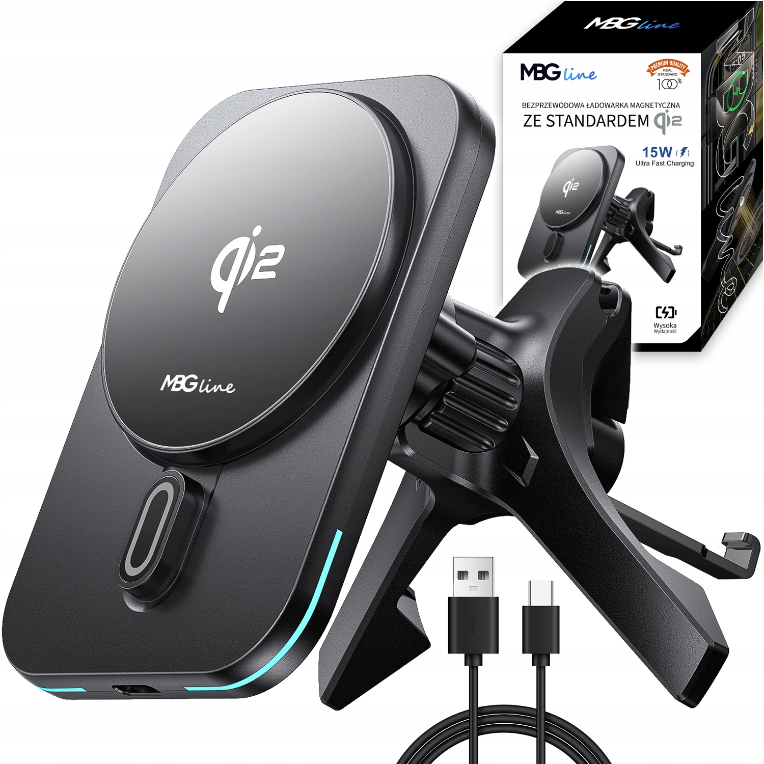 Držák Na Telefon Do Auta MagSafe QI2 Bezdrátová Nabíječka pro iPhone