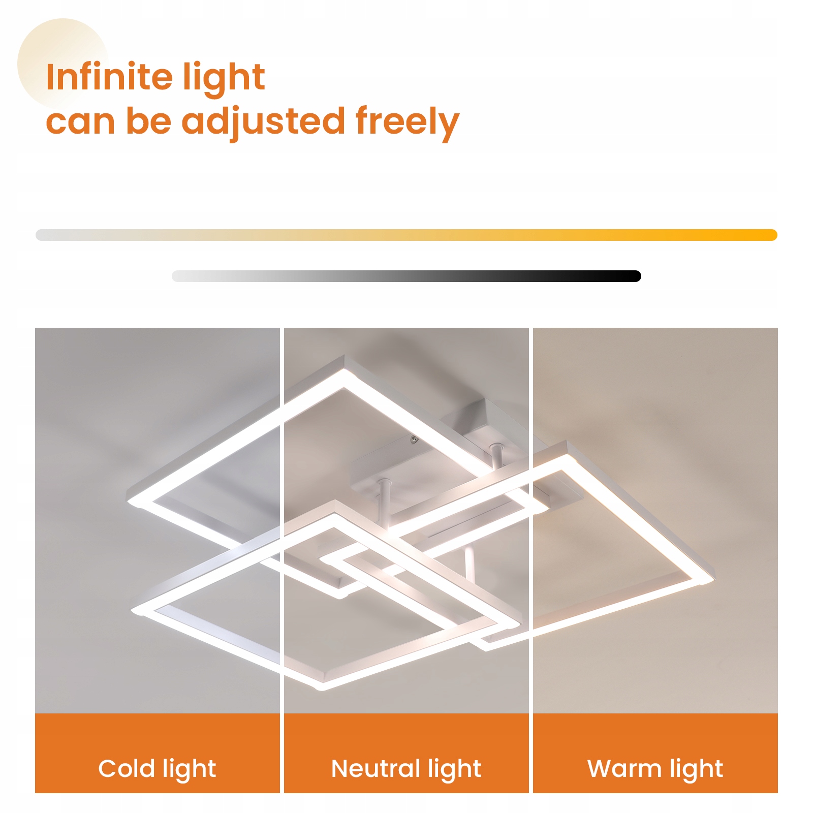 ŚCIEMNIALNA LAMPA SUFITOWA PLAFON LED LAMPA WISZACA BIAŁA ZYRANDOL PILOT Marka inna