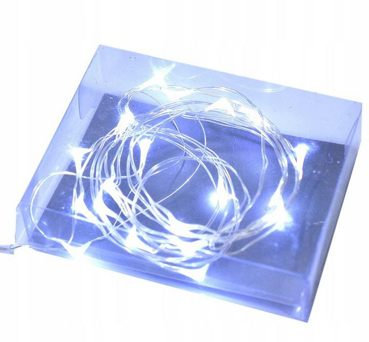 

Lampki Druciki 20 Led Baterie Białe Światło