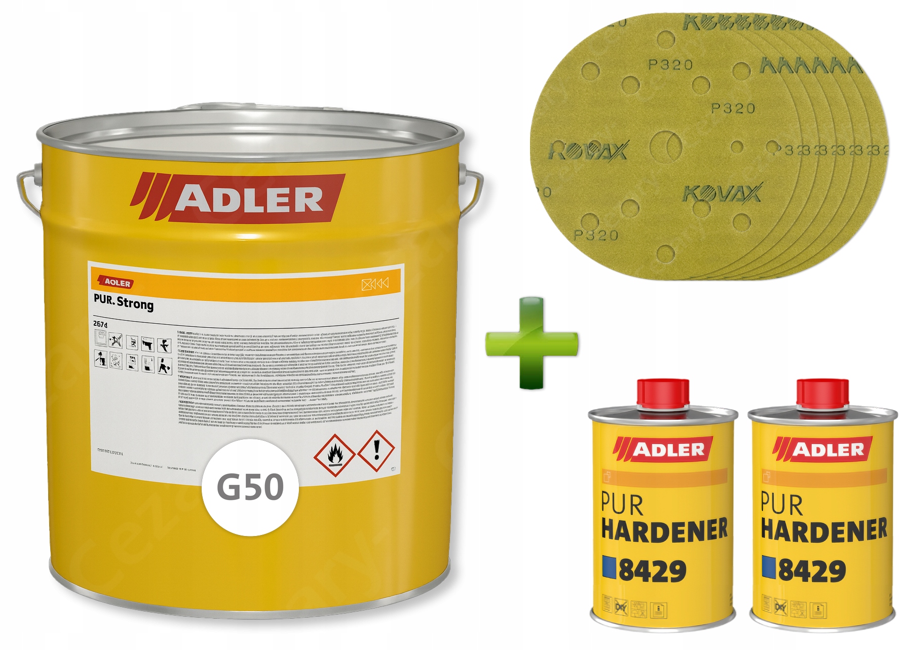 Adler Lakier Strong G50 Półmat 4kg Utw. 0,4kg 2x Kovax 6x