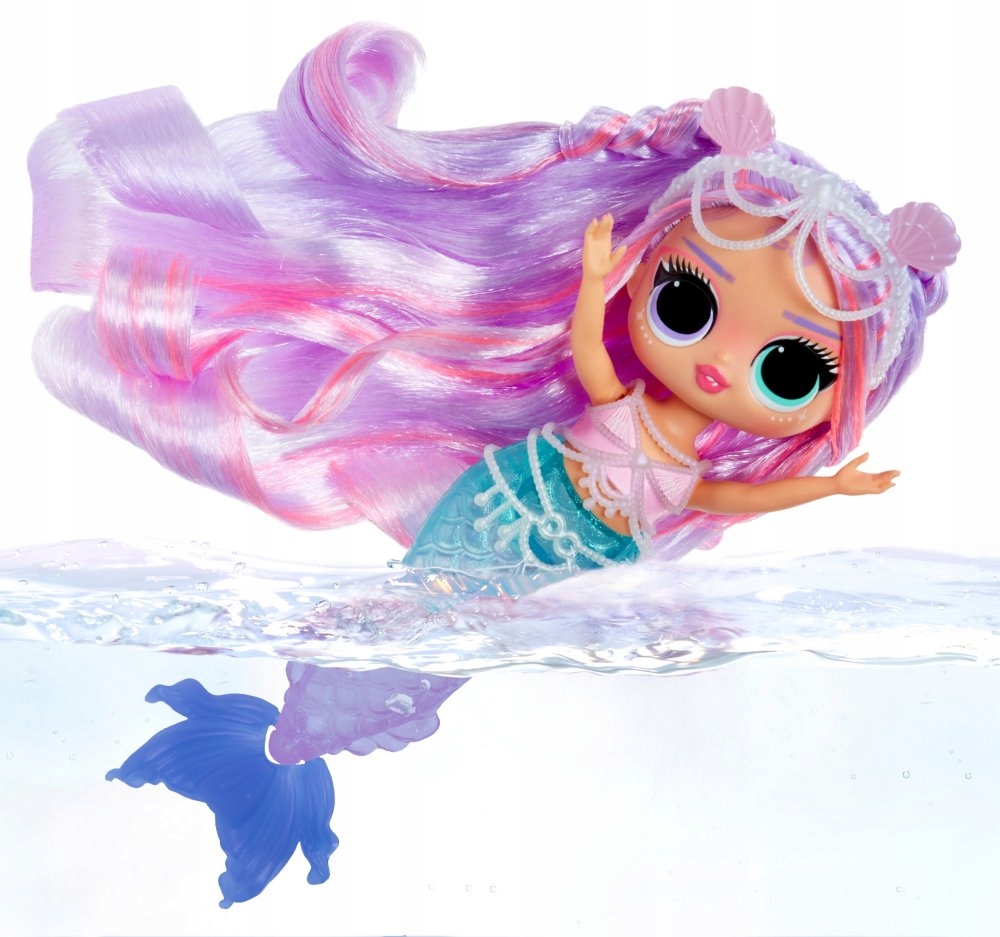 LOL Lalka Tweens Mermaid Lana Marine SURPRISE Syrena Color Change AKCESORIA Materiał plastik