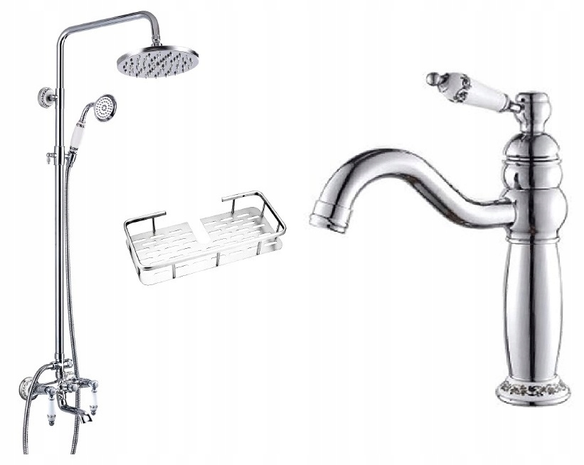 Kúpeľňová batéria Old Retro Chrom sada