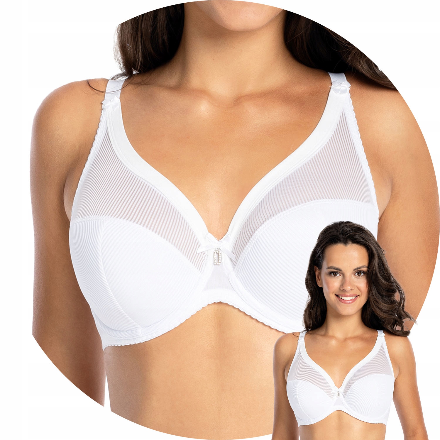 Gaia 1058 Sonia Biustonosz Semi Soft biały 90B