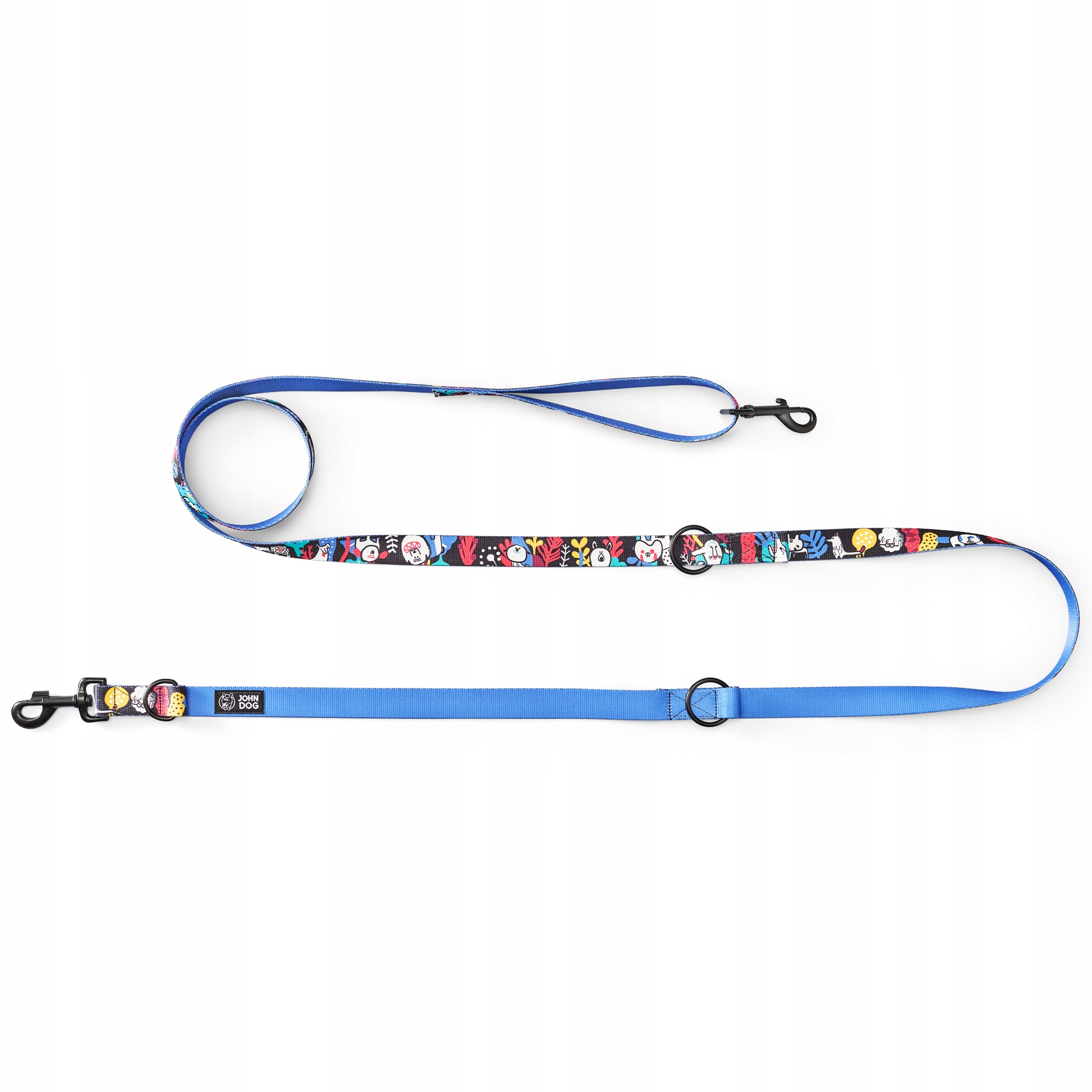 

Smycz przepinana 1,5cm John Dog blue 120-240cm