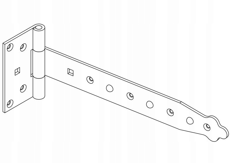 ZAWIAS BUDOWLANY ALTANOWY DRZWIOWY 250 MM - OCYNK Rodzaj krzyżowy