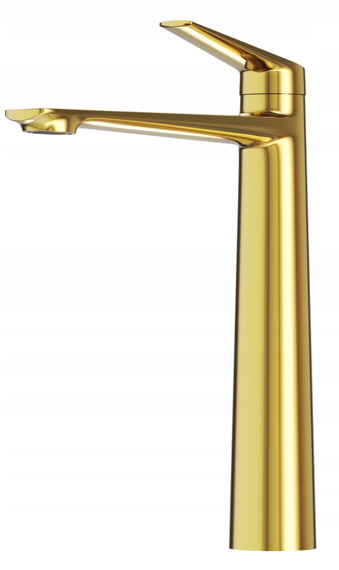 Vysoká Umývadlová Batéria Nave Zlatá, Kúpeľňová, Mosadzná, Stojanková, Kohútik