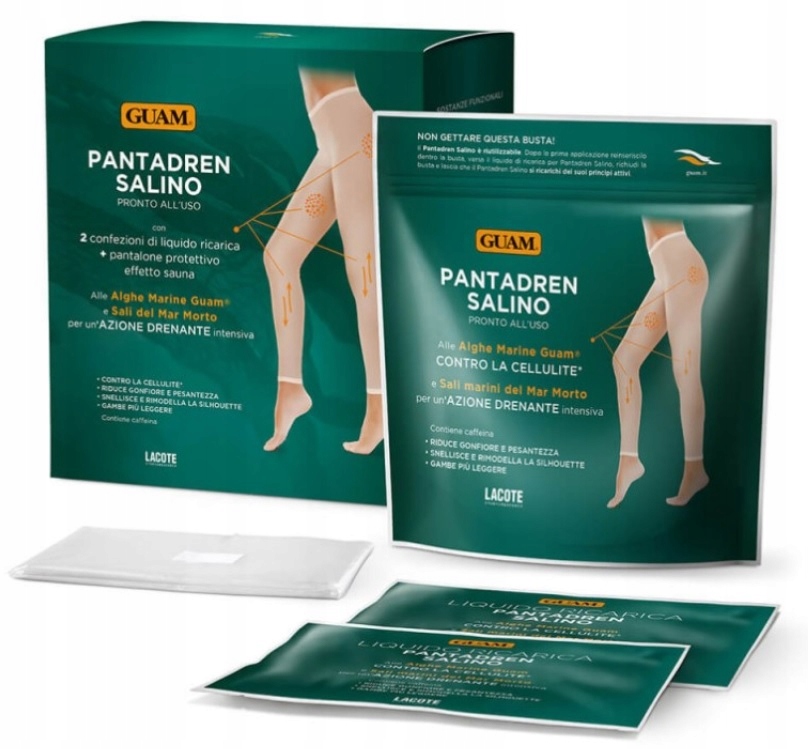 Guam Getry Drenujące Pantadren Salino 3 Zabiegi Żelowe 3x100ml