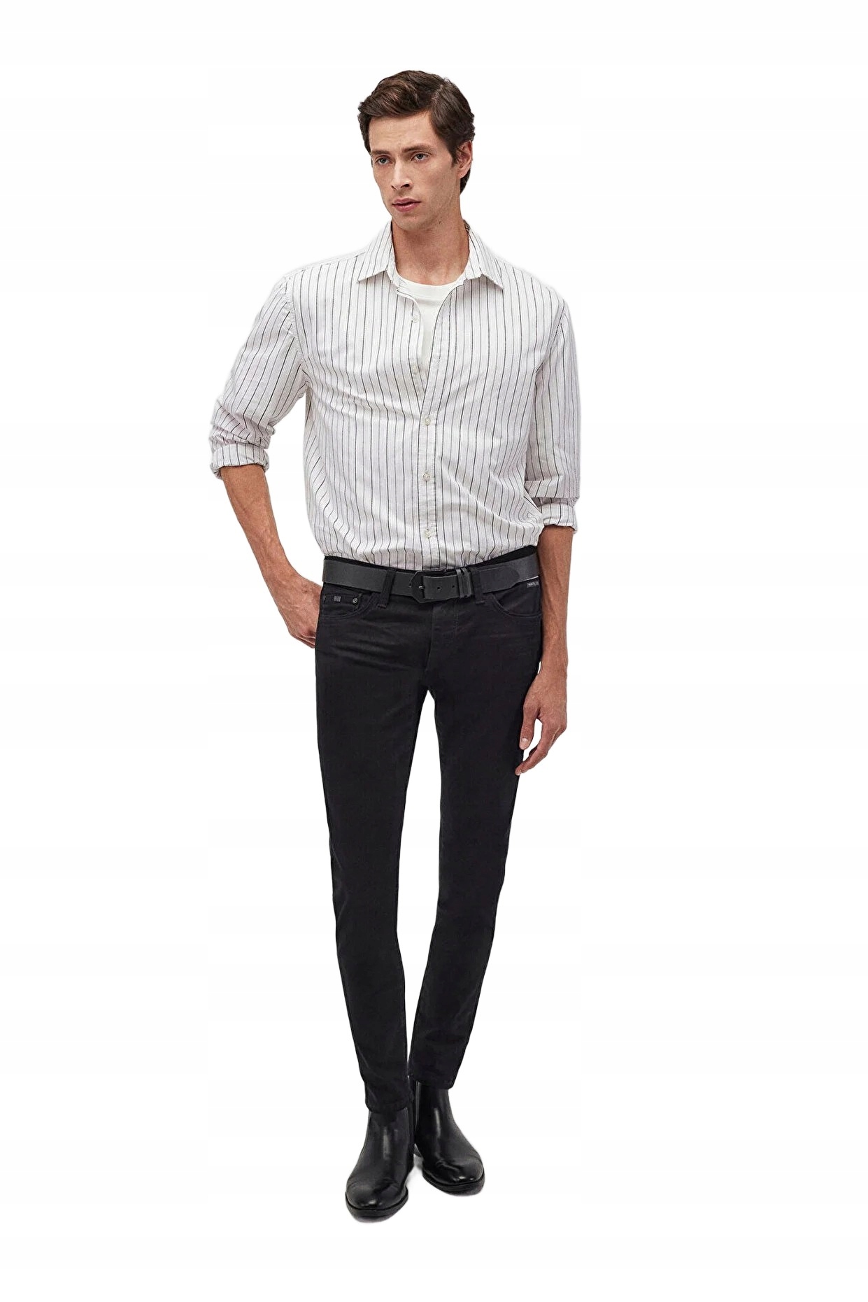 Mavi Černé Pánské Džíny S Trubičkami 33/32 5DA