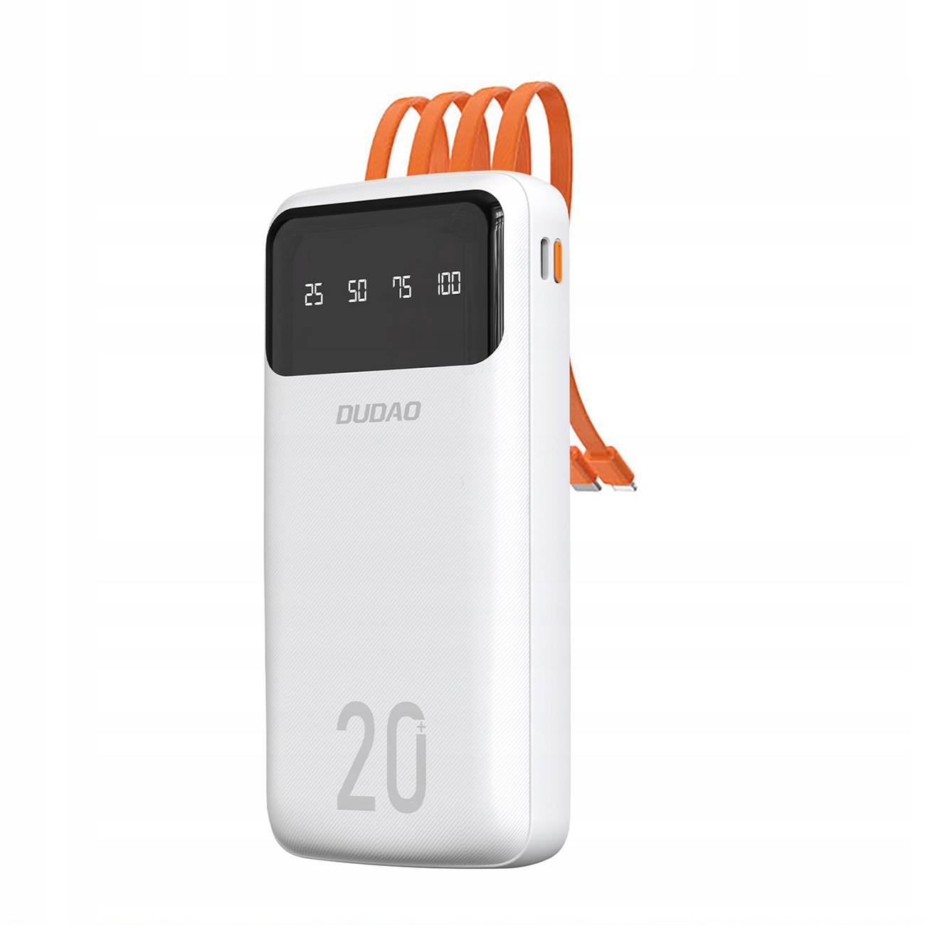 Powerbanka K6Pro+ 20000 mAh s vestavěnými kabely Usb-c microUSB pro iPhone Light