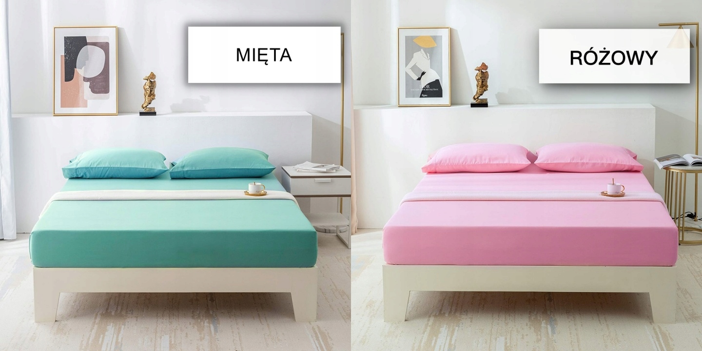 PRZEŚCIERADŁO BAWEŁNIANE Z GUMKĄ 140x200 PREMIUM RÓŻNE KOLORY SUPER JAKOŚĆ Wymiary 140x200cm
