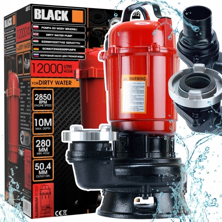 POMPA DO WODY BRUDNEJ SZAMBA Z MŁYNKIEM Z FAST FIX W ZESTAW 11M KABEL BLACK EAN (GTIN) 5607207621196