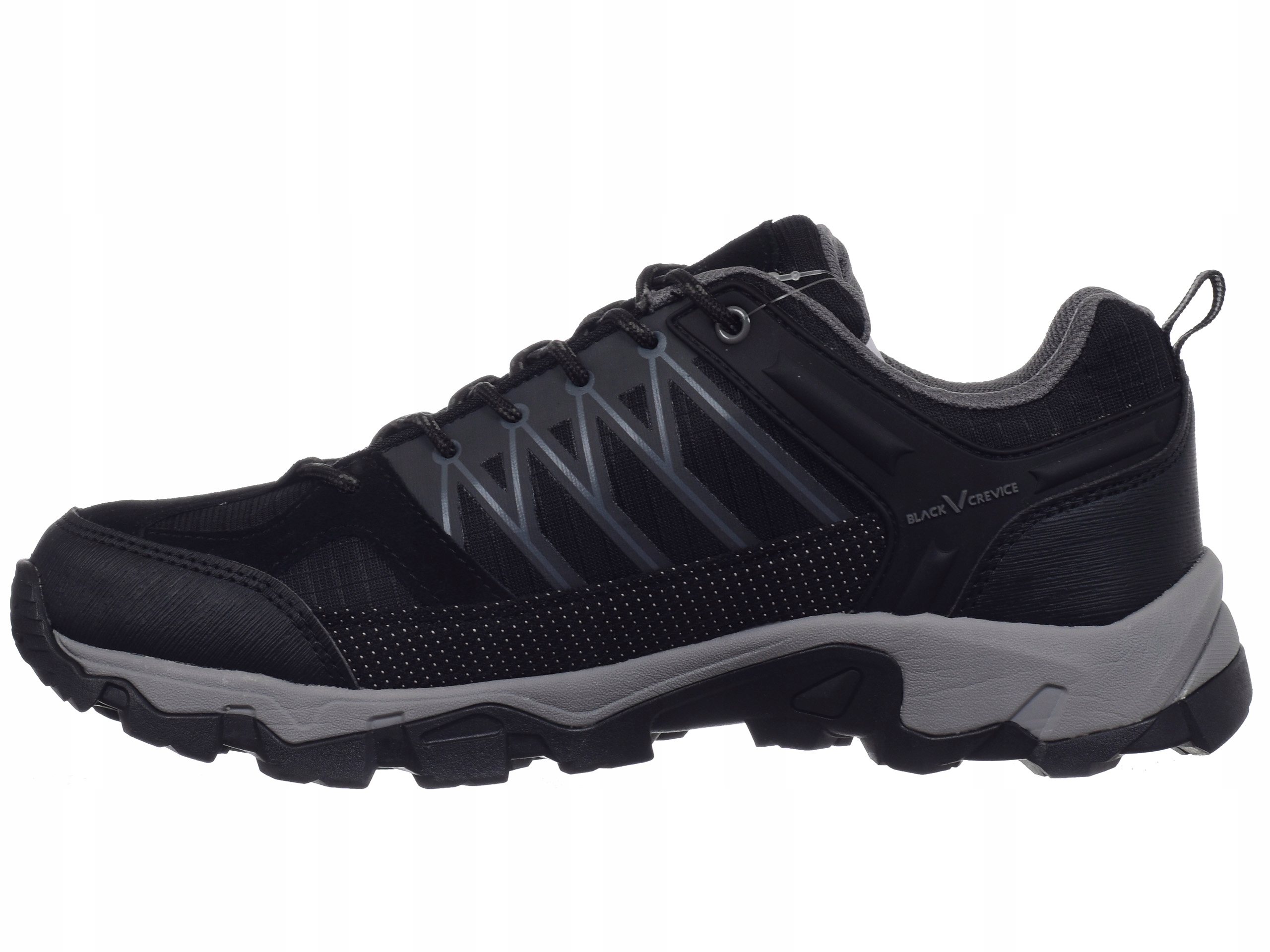 Černé Crevice Nízké Trekové Boty S Kůží 45 Jjq