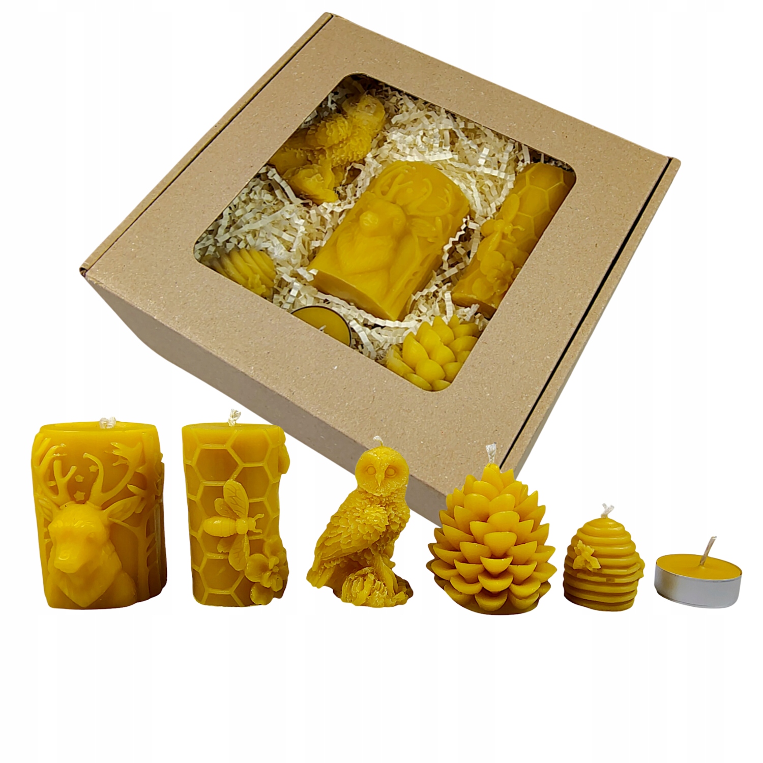 Sada Šesti Svíček Ze Včelího Vosku 100%