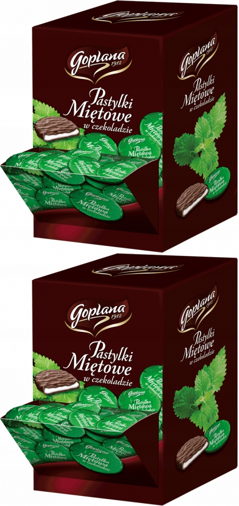 Pastylki Miętowe w Czekoladzie Goplana 2,5kg x2