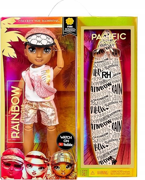 Rainbow High Pacific Coast Doll Finn Rosado Seria 1 581888
