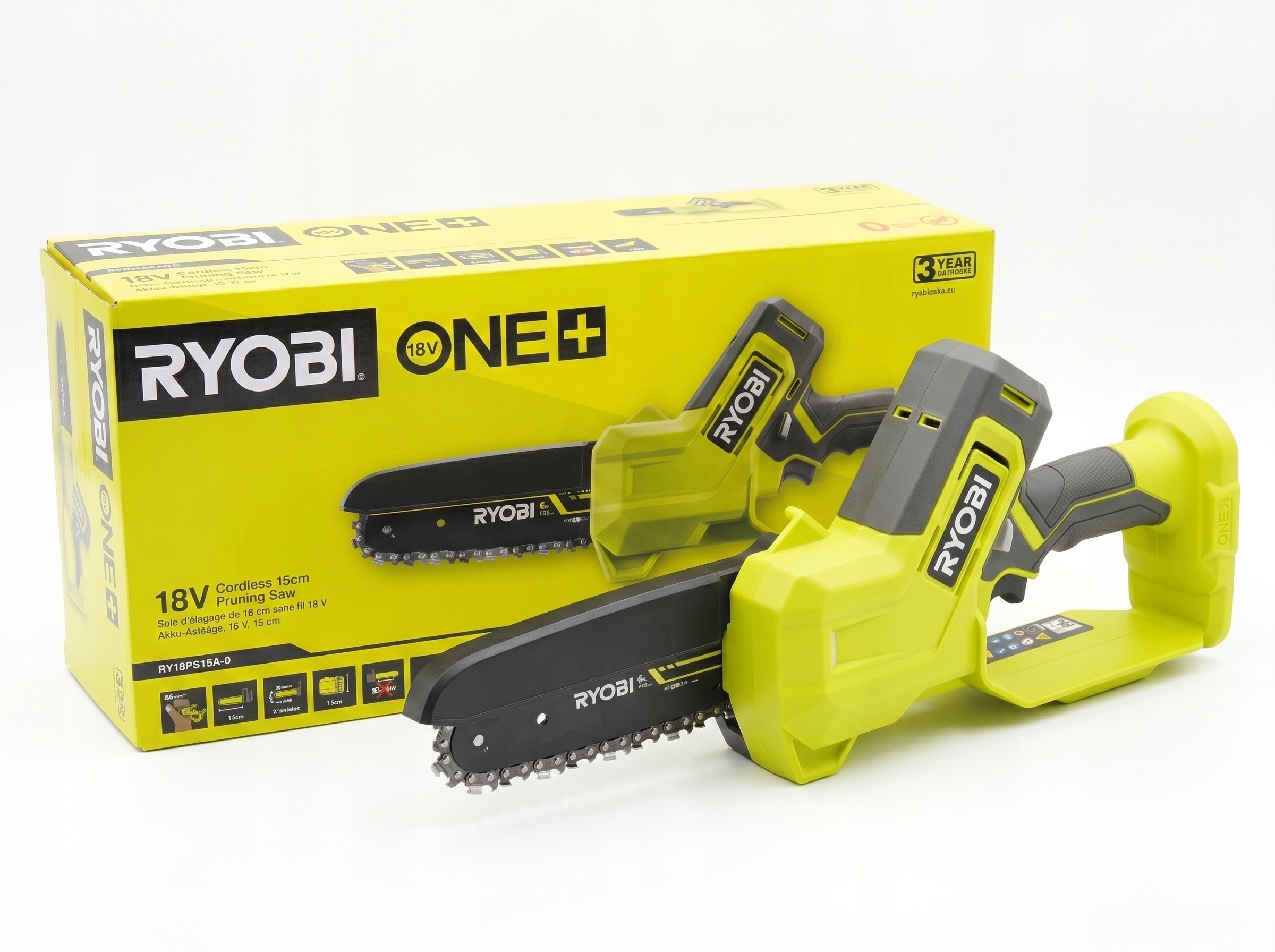 Akumulátorová pila 18V s vodicí lištou 15 cm One+ RY18PS15A-0 bez akumulátoru