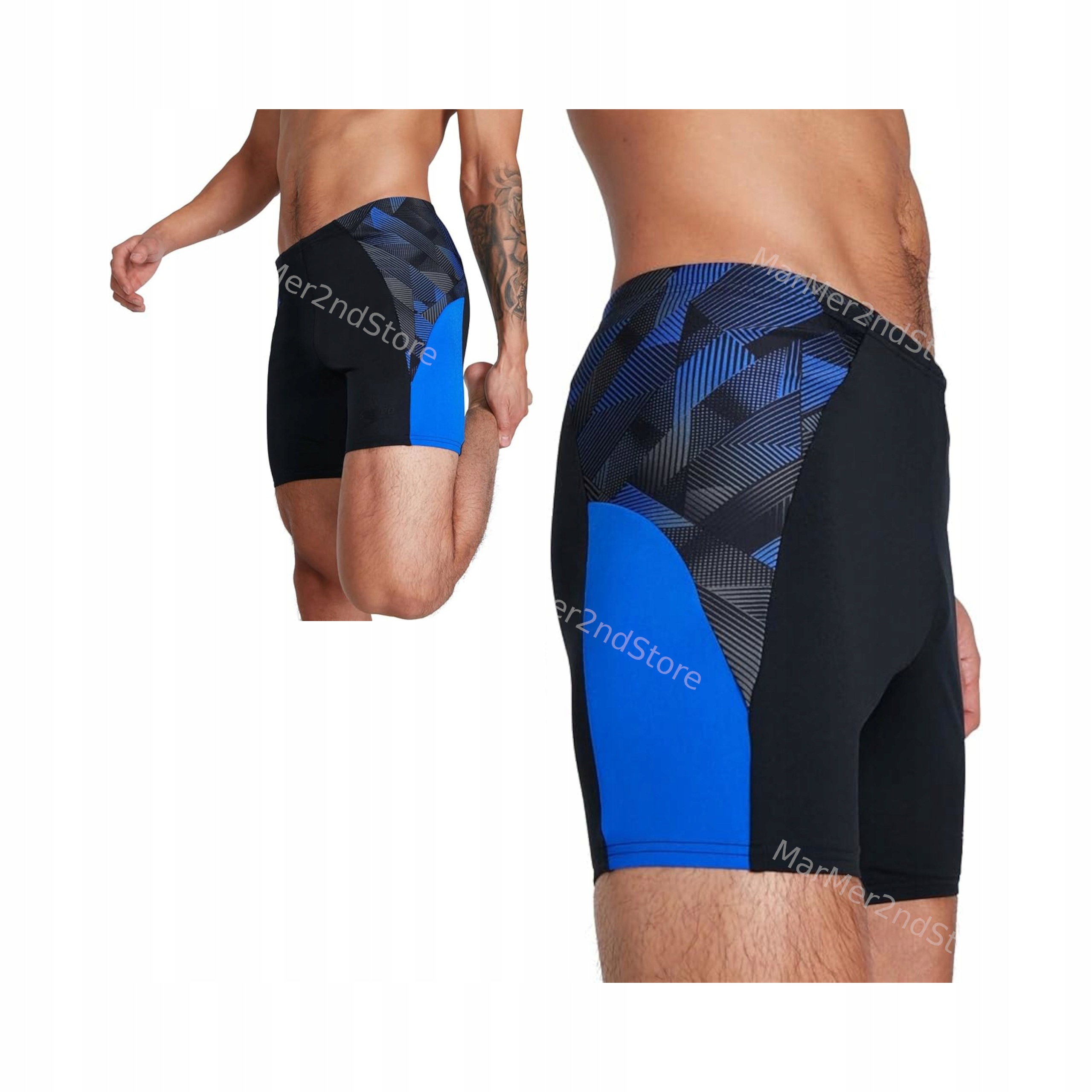 Speedo Eco End+ Splice Męskie Jammery Kąpielowe Xs Czarne Szybkoschnące