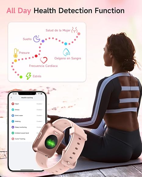 SMARTWATCH ID208 PLUS ALEXA IP68 AKTYWNOŚĆ FIZYCZNA RÓŻ Stan opakowania oryginalne