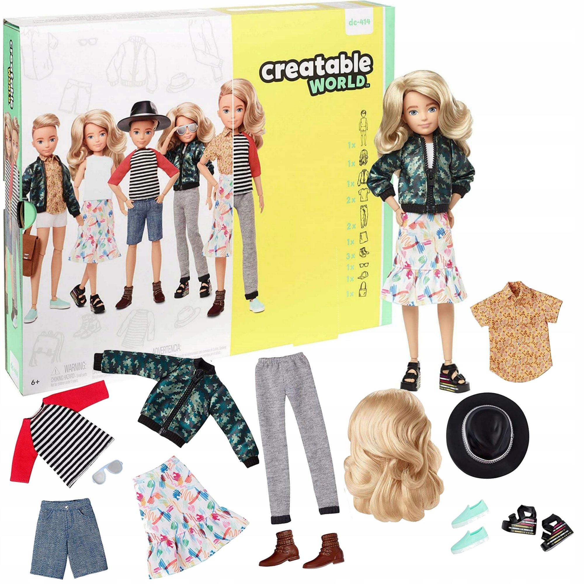 CREATABLE WORLD LALKA 27 CM UBRANKA AKCESORIA MATT