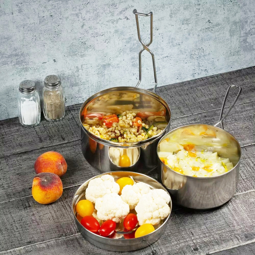 MENAŻKA TURYSTYCZNA HARCERSKA STALOWA GANEK RONDEL KUBEK NIEZBĘDNIK NÓŻ Rodzaj zestaw