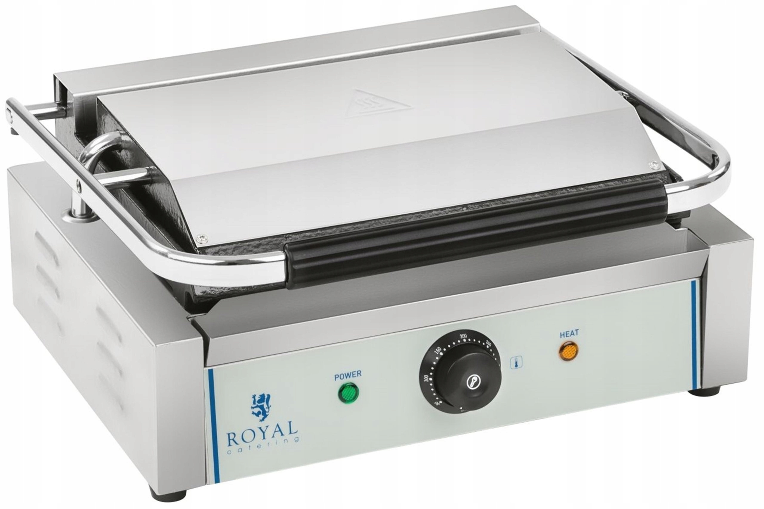 Kontaktní Gril 2200 W – rýhovaný Royal Catering RCKG-2200-G 10010245