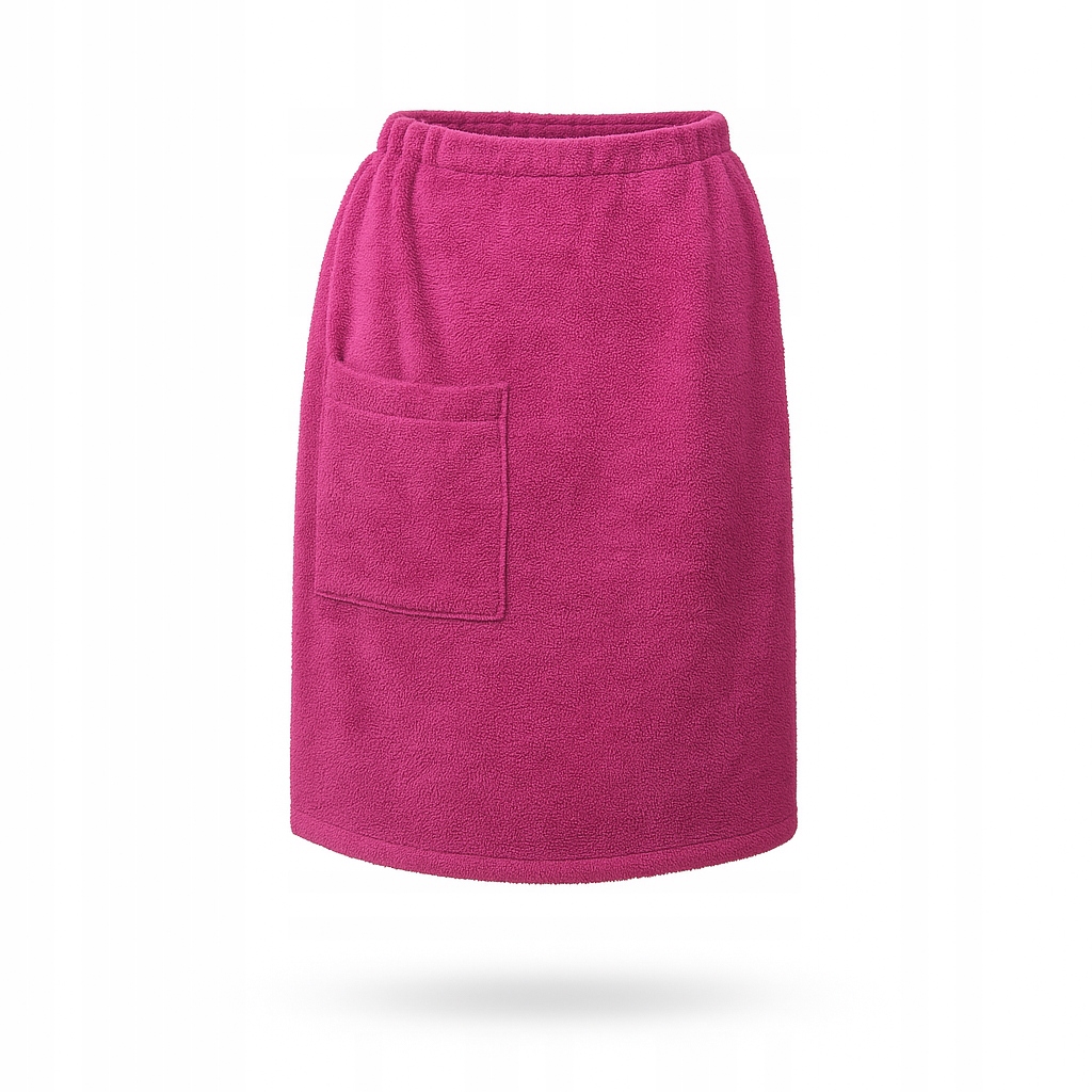 Froté kilt s kapsou VitalHome 100 x 150 cm na suchý zip do sauny Růžový