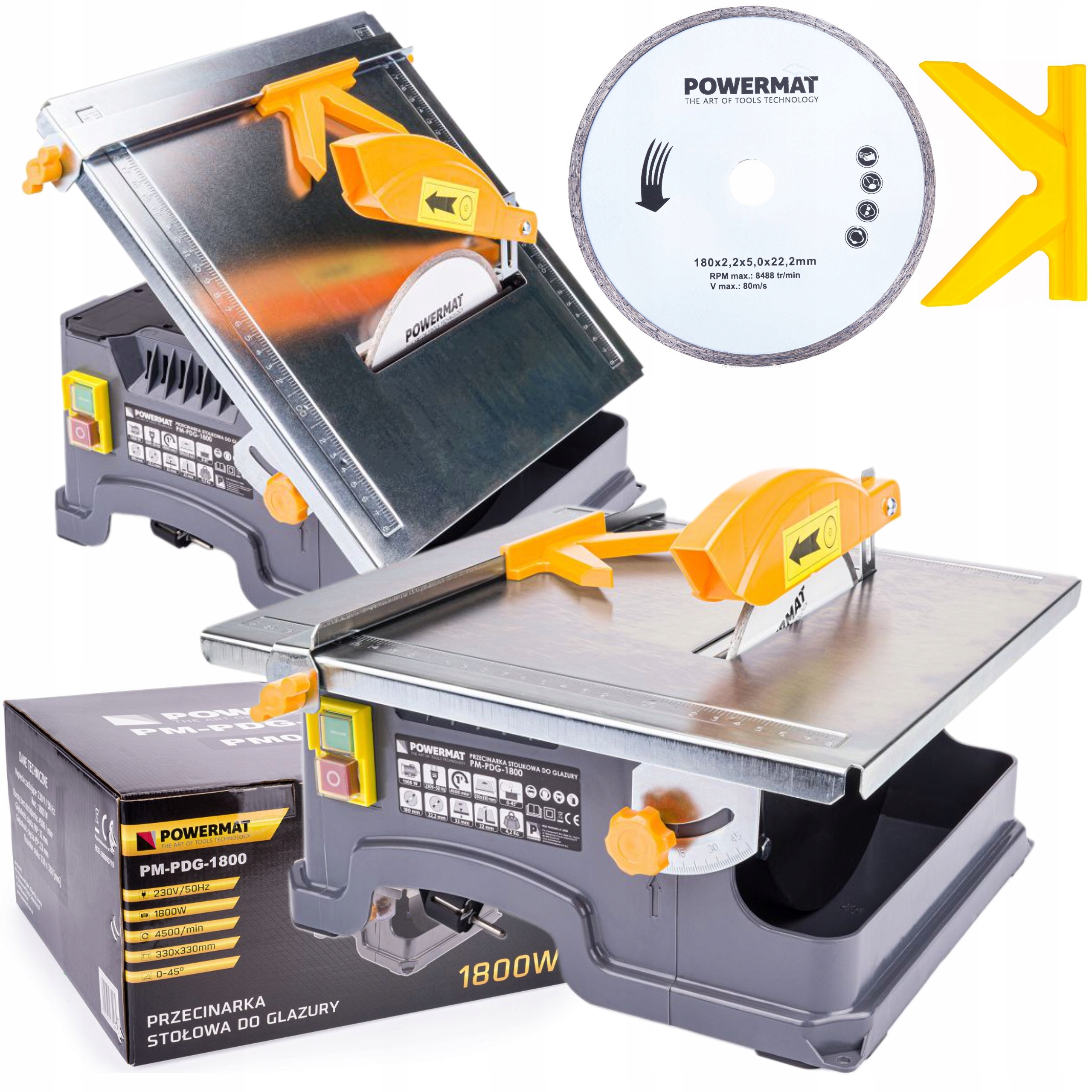 Řezačka Obkladů A Dlažeb Pila 1800W Stolek Řezání Suché/mokré 180mm