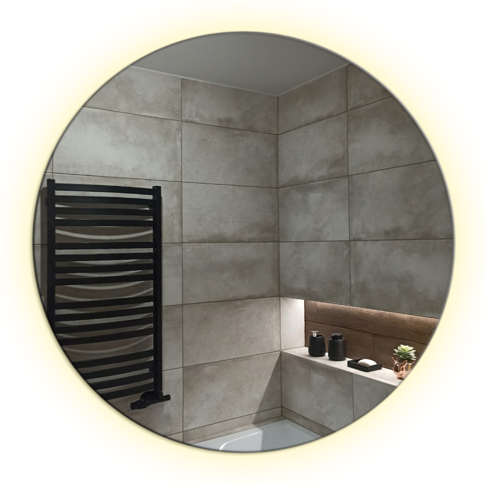 

Lustro koło okrągłe fi 90cm podświetlenie Led