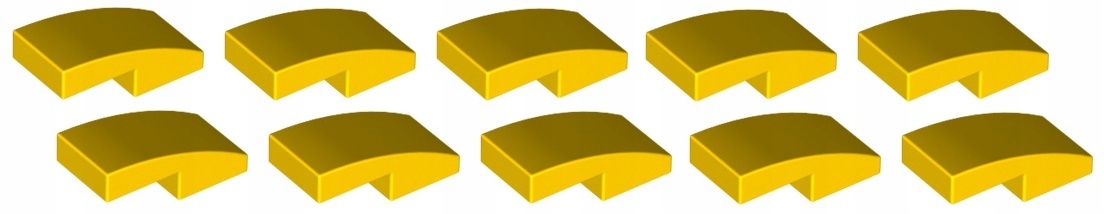 

Lego skos 1x2 żółty 10 szt. 11477 Nowy