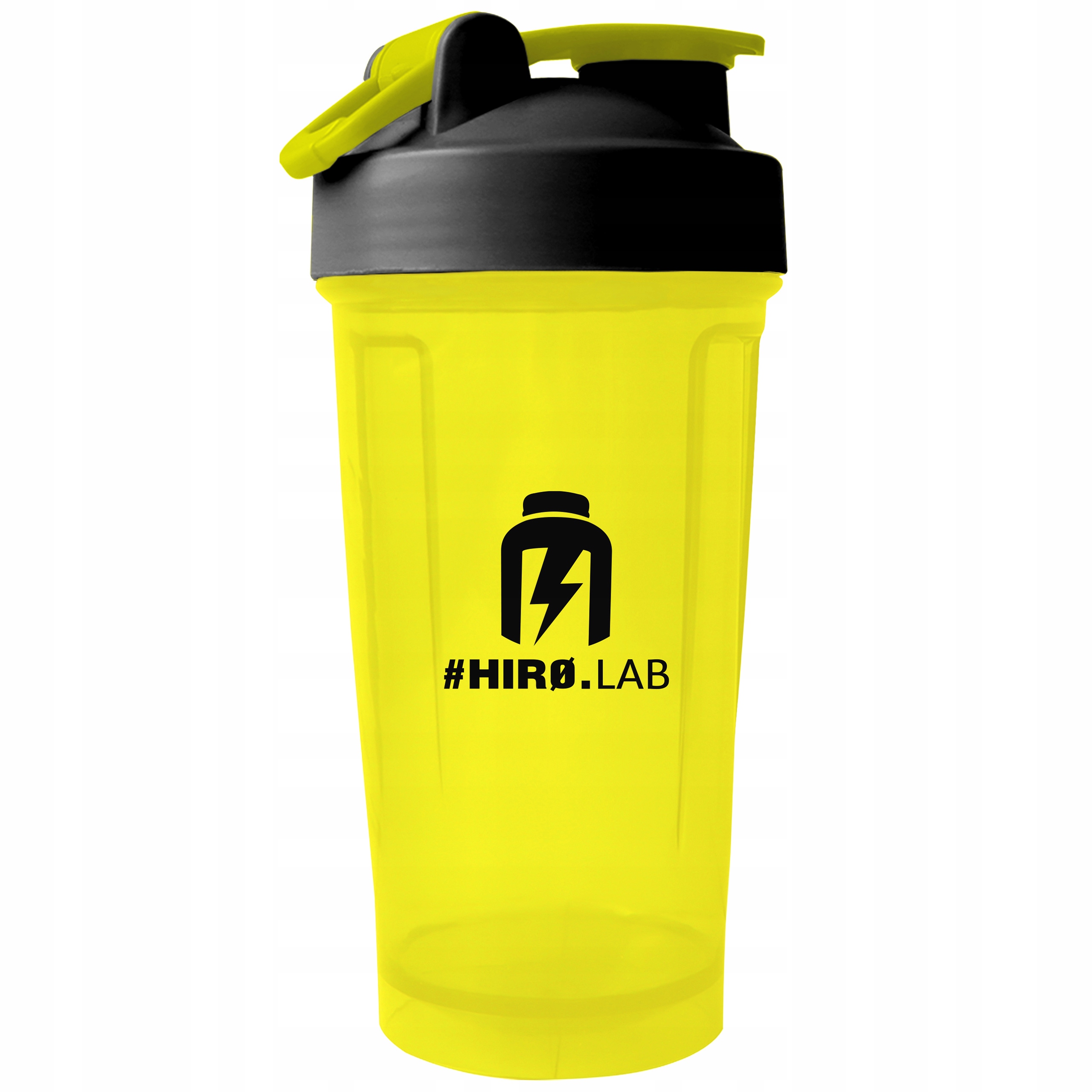Hiro.Lab Shaker Yellow 500ml Sportowy Żółty Kulka Miksująca Bpa Free Uchwyt